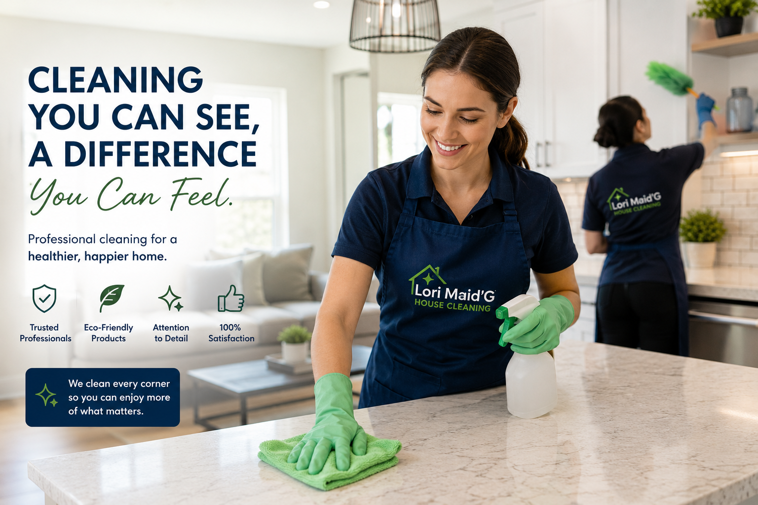 Professional kitchen cleaning service in a Milwaukee home
