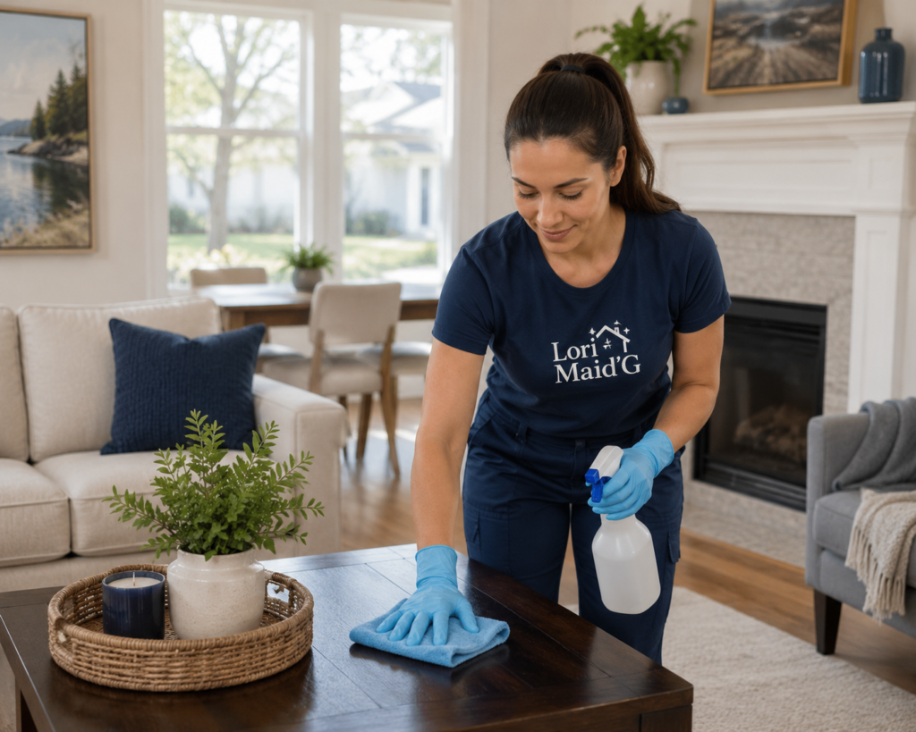 Professional cleaner cleaning house in Brookfield, Wisconsin